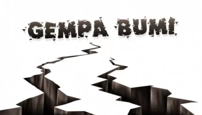 Ilustrasi gempa bumi.