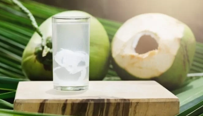 Ilustrasi air kelapa muda.
