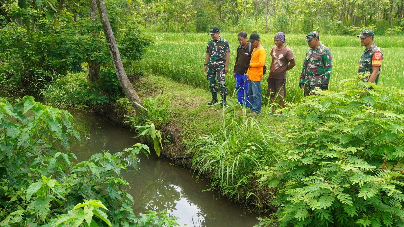 Pemantauan lokasi pompanisasi PAT di Kecamatan Bendosari, Senin (25/3/2024).