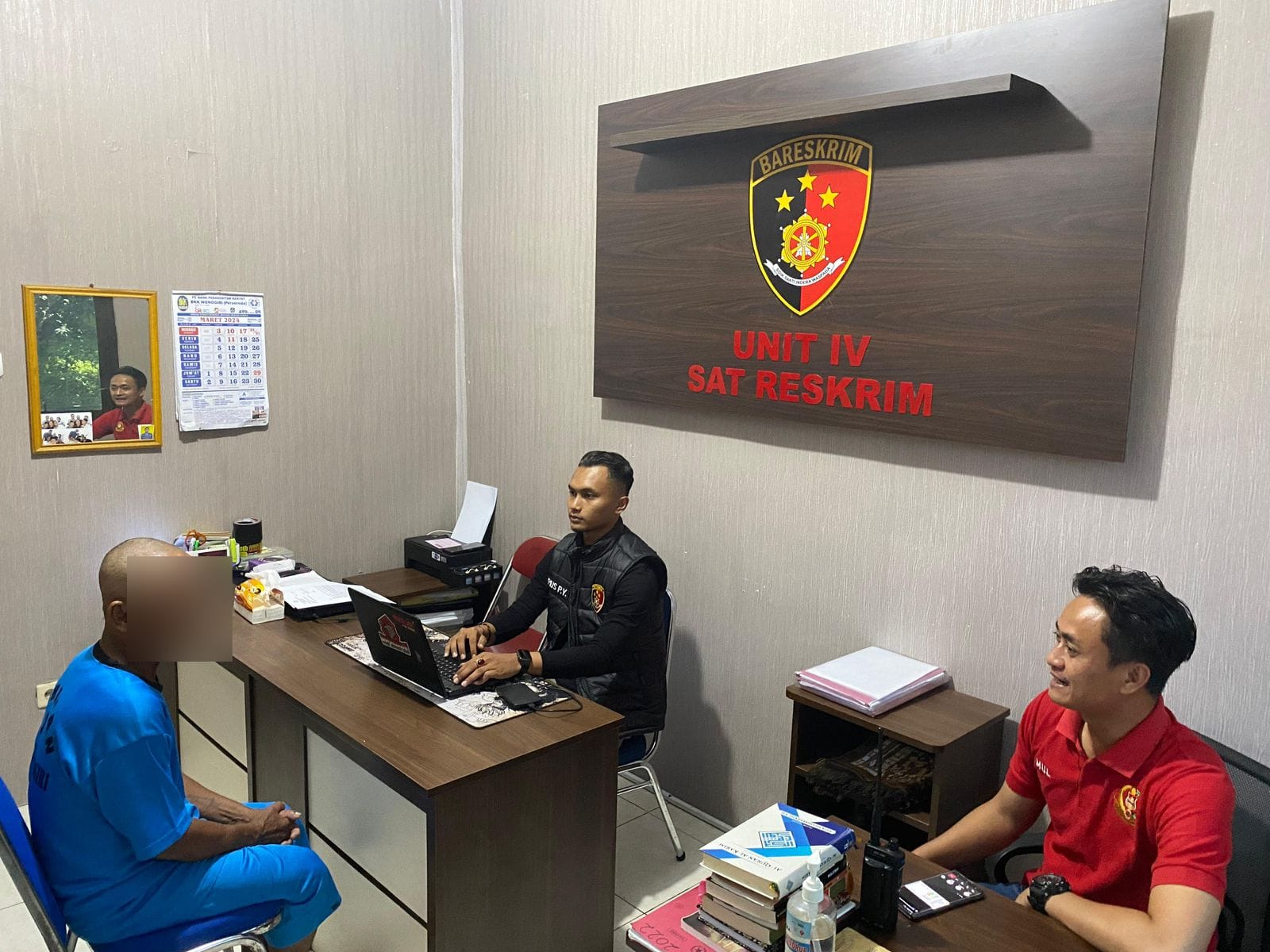M saat diperiksa penyidik Mapolres Wonogiri belum lama ini. Tersangka dijerat pasal 82 Undang-Undang Perlindungan Anak.