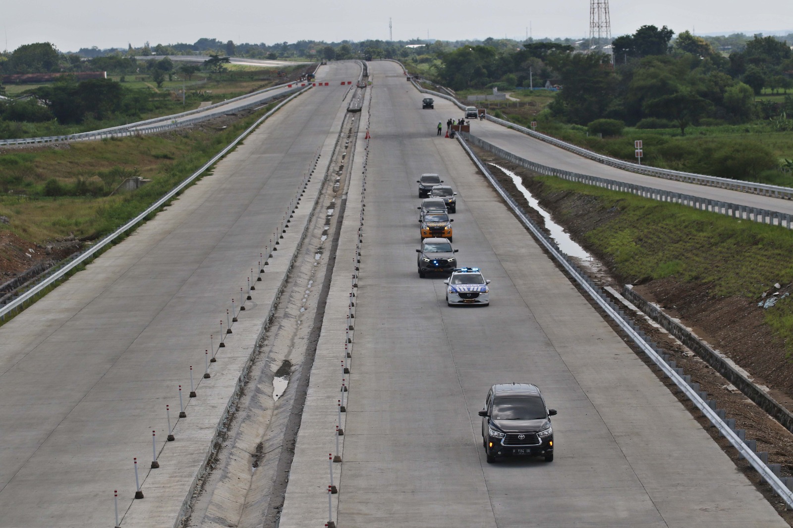 Penampakan Tol Solo-Jogja ruas Karanganom, Klaten.