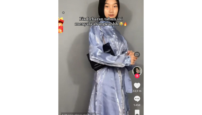 Tren gamis shimmer ramai di TikTok.