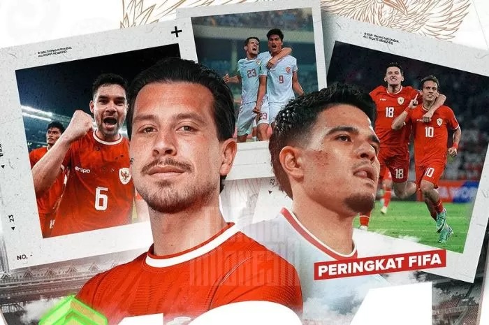 MELESAT: Timnas Indonesia di bawah komando Shin Tae-yong benar-benar mengesankan dengan melesat 8 peringkat pada ranking FIFA.