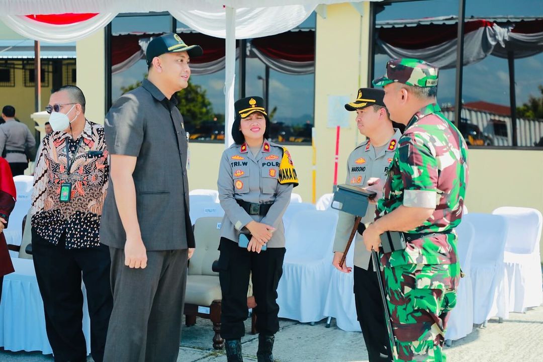 Ketua DPRD Klaten Hamenang Wajar Ismoyo saat menghadiri Apel Gelar Pasukan Operasi Ketupat Candi di Mapolres Klaten beberapa waktu lalu.