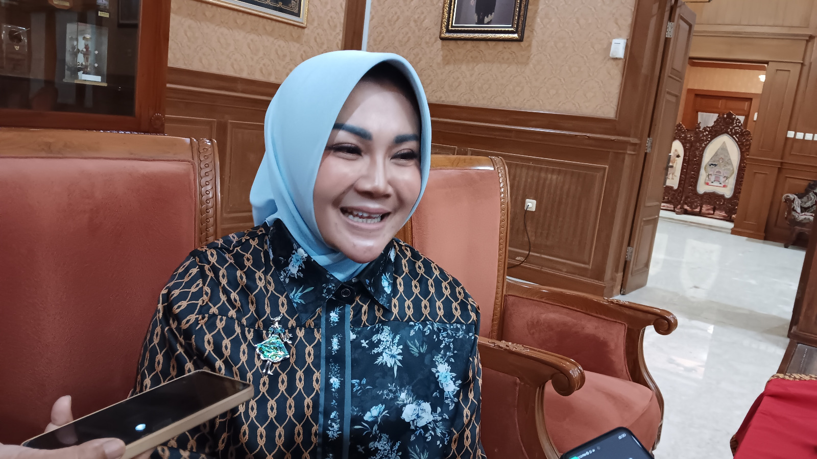 Ketua DPC PDIP Klaten Sri Mulyani. (Angga Purenda/Radar Solo)
