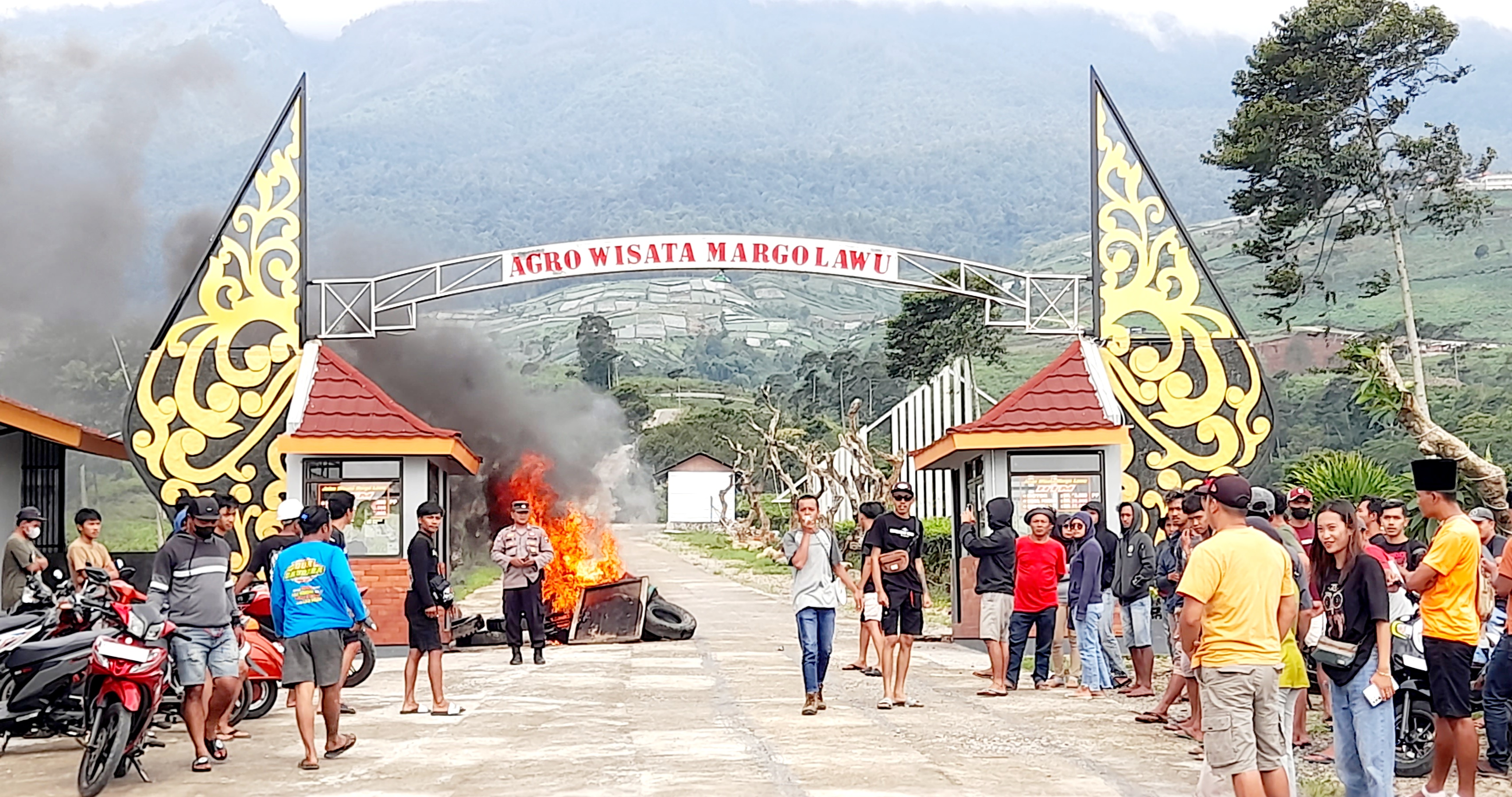 Salah satu agrowisata di kebun teh Kemuning yang diprotes warga. (Rudi Hartono/Radar Solo)