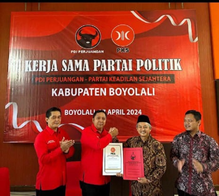 DPC PDI Perjuangan dan DPD PKS Boyolali sepakat bekerja sama dalam menghadapi kontestasi Pilkada 2024.