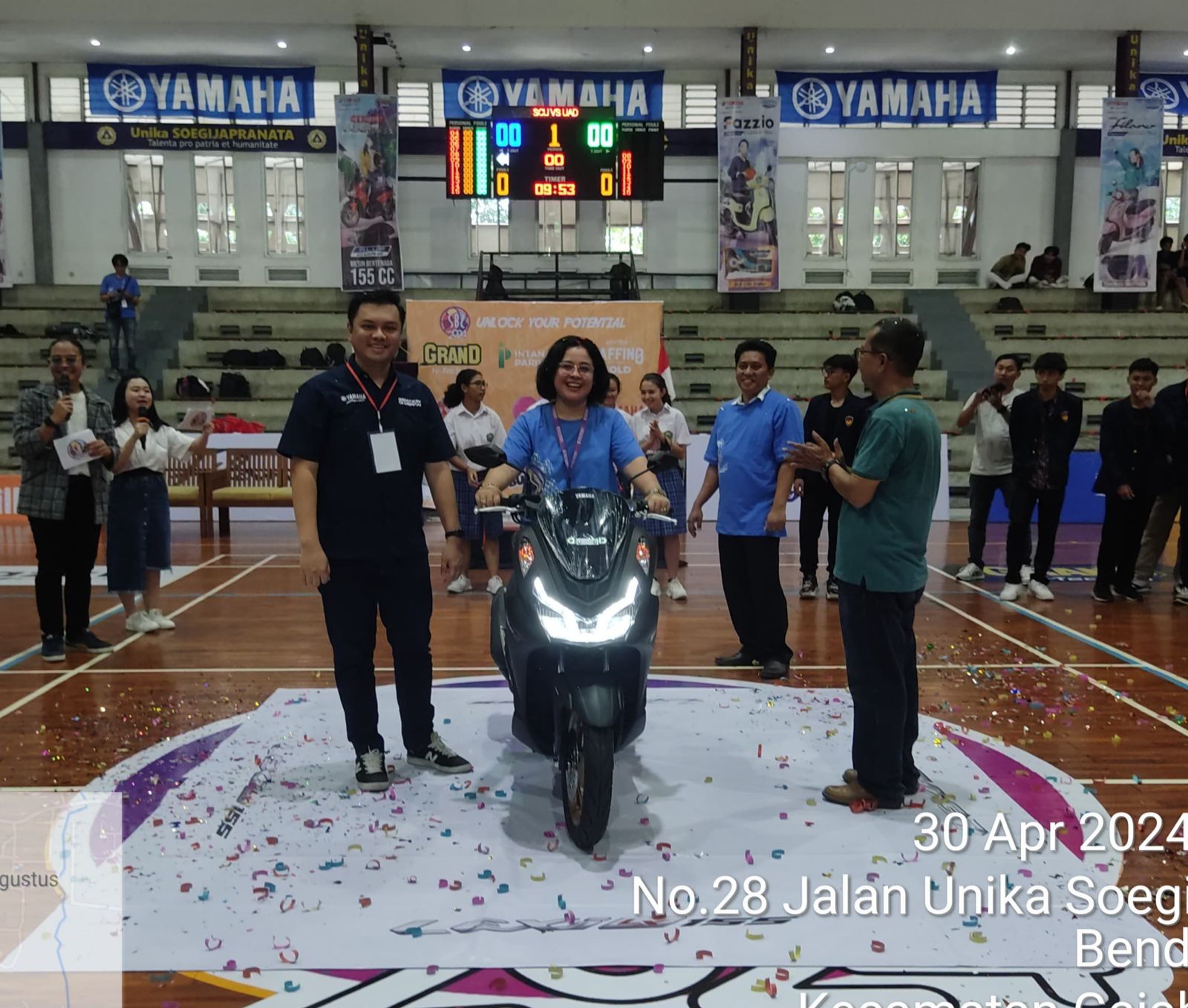 Yamaha beri dukungan pada kejuaraan basket antar siswa dan perguruan tinggi se Jawa Tengah & DIY yang dilaksanakan Unika Semarang dengan balutan SBL.