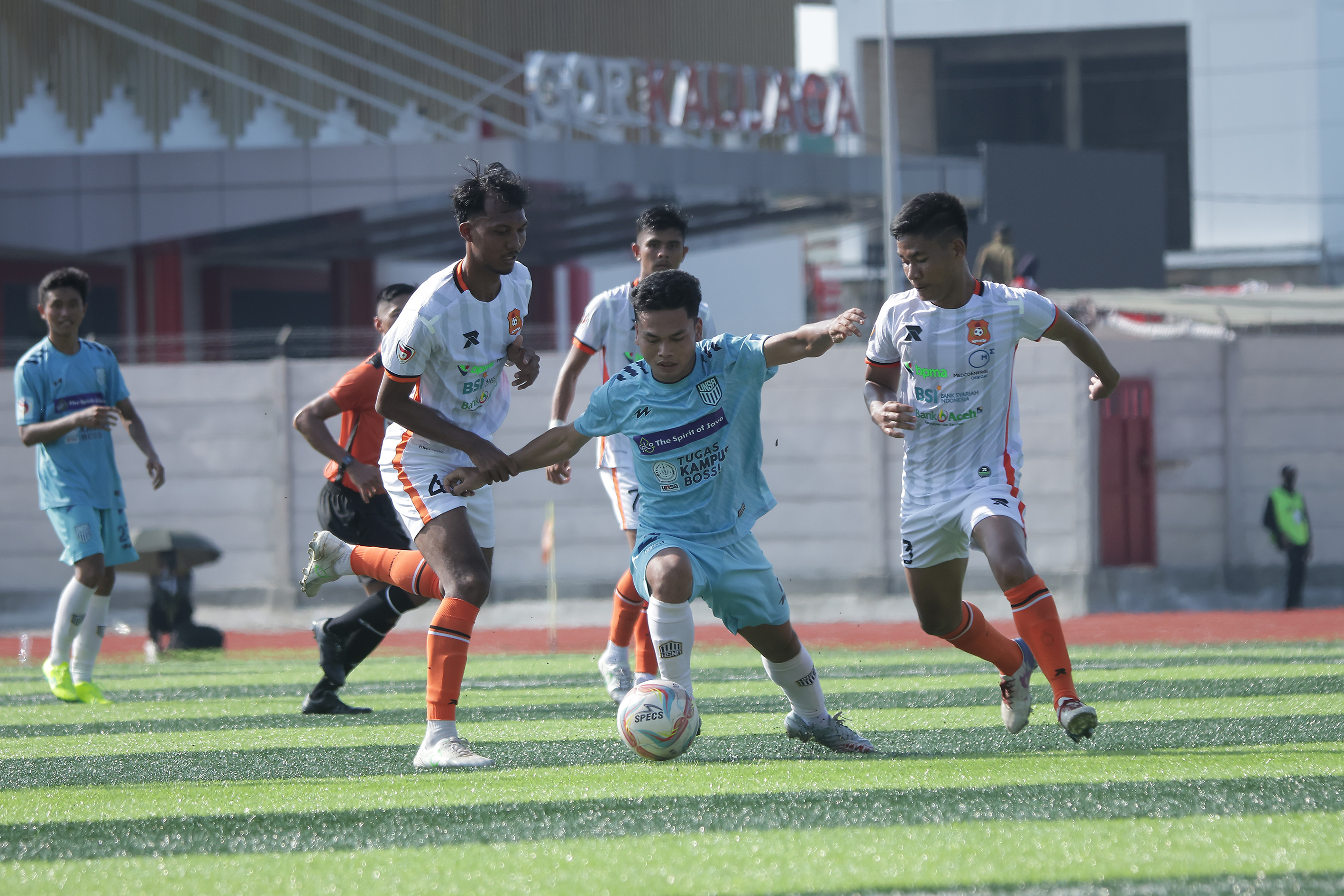 Laga Unsa FC melawan Persidi Idi di Stadion Sultan Fatah, Kabupaten Demak, Kamis, 2 Mei 2024.&nbsp;