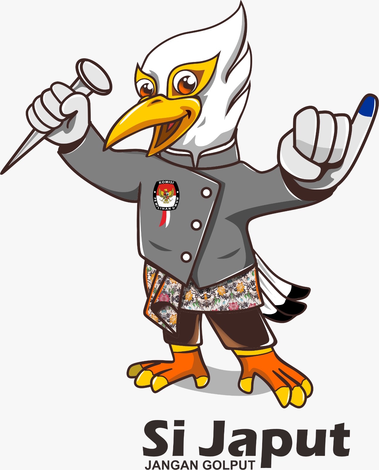 Si Japut, maskot Pilkada Wonogiri.