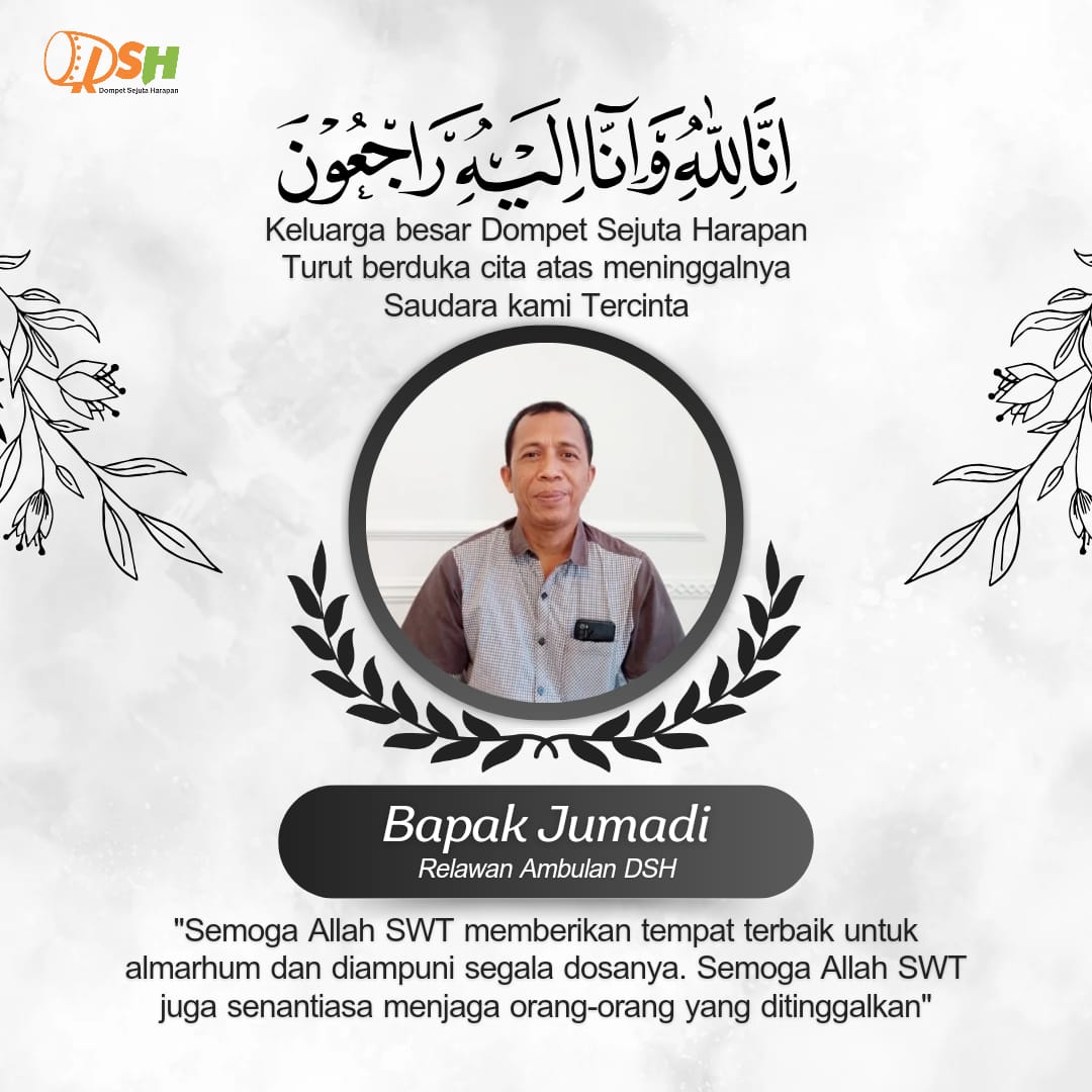 Ucapan duka cita meninggalnya Jumadi, sopir ambulans yang kecelakaan di tol Batang-Semarang. (Angga Purenda/Radar Solo)