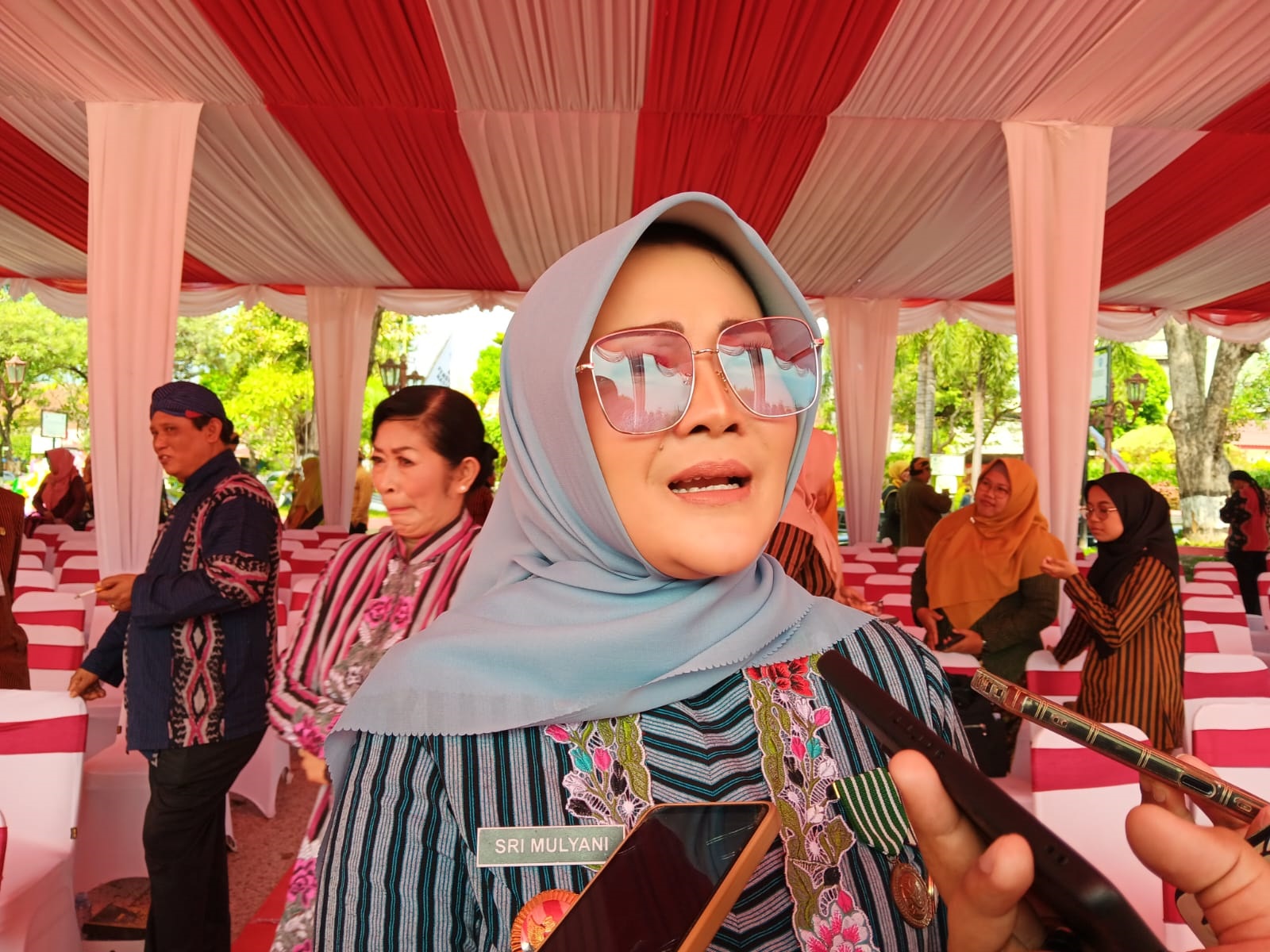 Ketua DPC PDIP Klaten Sri Mulyani. (Angga Purenda/Radar Solo)