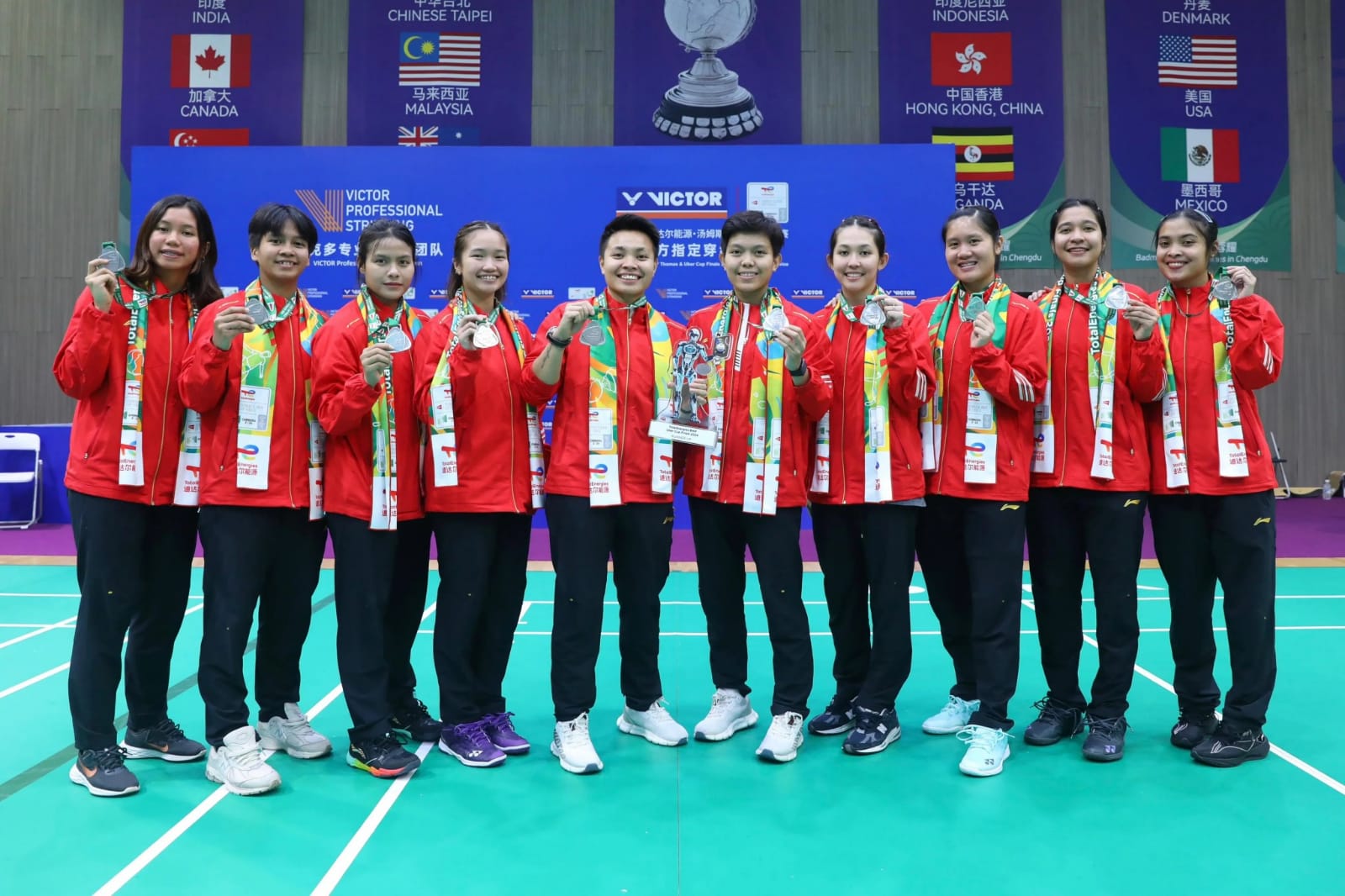 Skuad Indonesia yang terjun di ajang Piala Uber 2024. DOK. PBSI