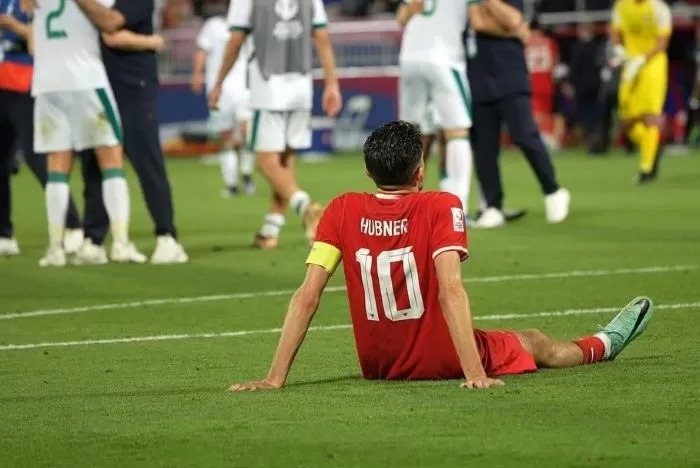 Justin Hubner saat memperkuat Timnas Indonesia.