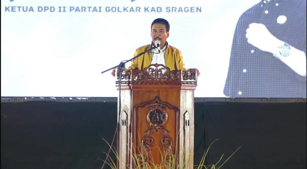 Acara halal bihalal salah satu caleg terpilih Golkar Sragen. (Ahmad Khairudin/Radar Solo)