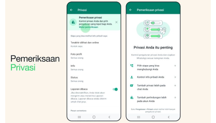 Ilustrasi privasi chat WhatsApp.