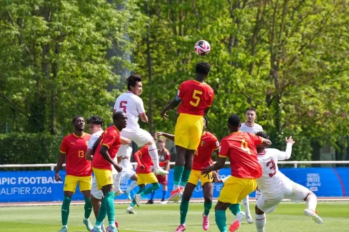 KALAH: Timnas Indonesia U-23 harus mengakui keunggulan Guinea dengan skor 1-0 dari titik putih.