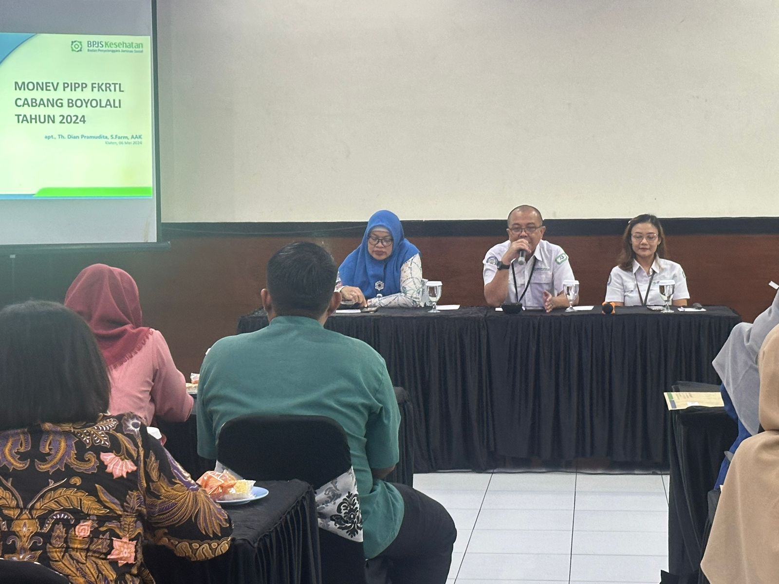 Kegiatan Monev Pemberi Informasi dan Penanganan Pengaduan (PIPP) FKRTL di Wilayah Kabupaten Boyolali dan Klaten yang diselenggarakan oleh BPJS Kesehatan Cabang Boyolali.