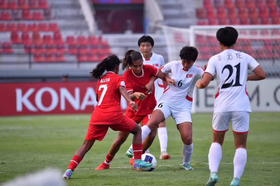 Timnas Indonesia U-17 saat melawan Korea Utara di Piala Asia U-17 20-24 di Bali, 12 Mei 2024.