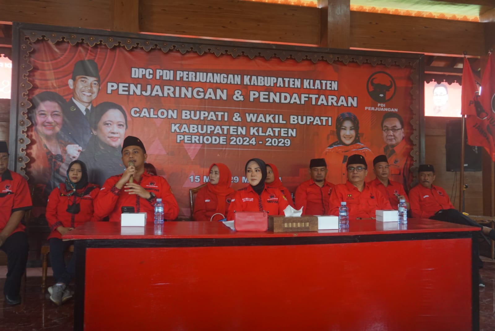 DPC PDIP Klaten mulai buka penjaringan cabup-cawabup untuk Pilkada 2024. (Angga Purenda/Radar Solo)