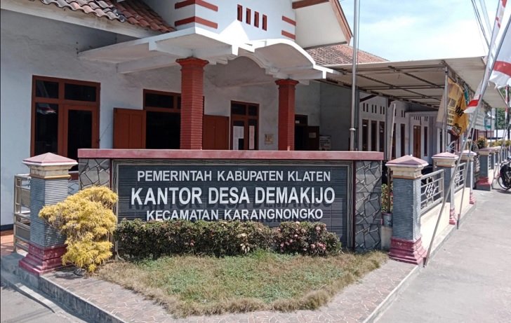 Kantor Desa Demakijo, Kecamatan Karangnongko, Klaten.