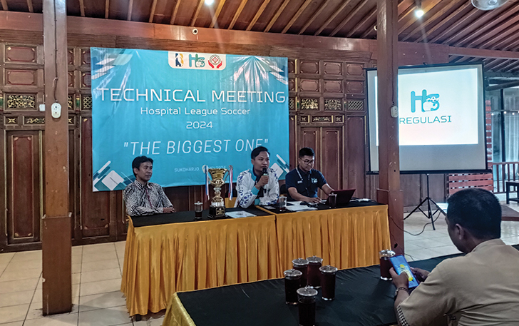 TehnicalmMeeting dalam Hospital League Soccer 2024.