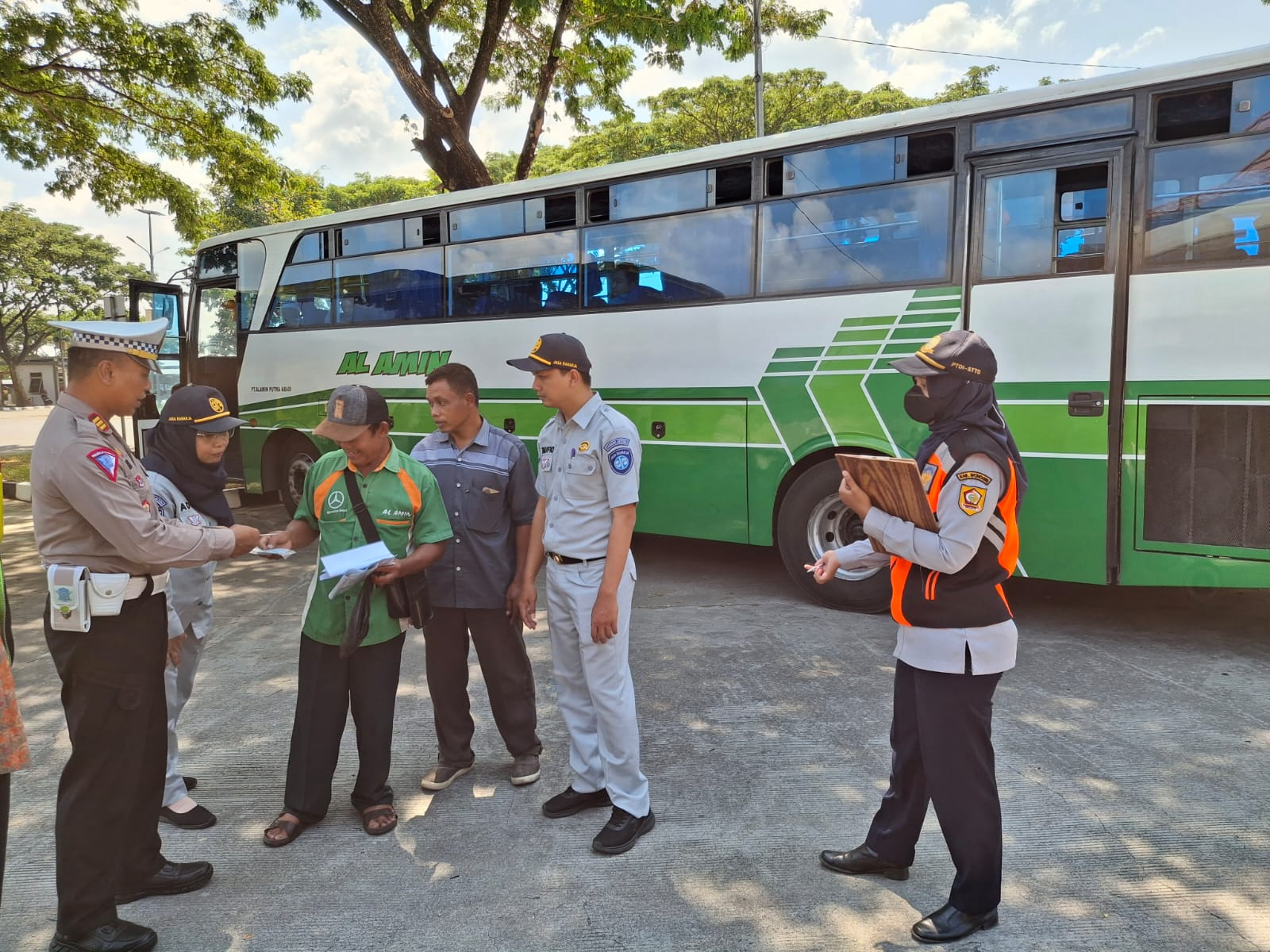Ramp check di Terminal Tipe A Giri Adipura Wonogiri, Sabtu (18/5/2024). Kegiatan tersebut menyasar 50 unit bus.