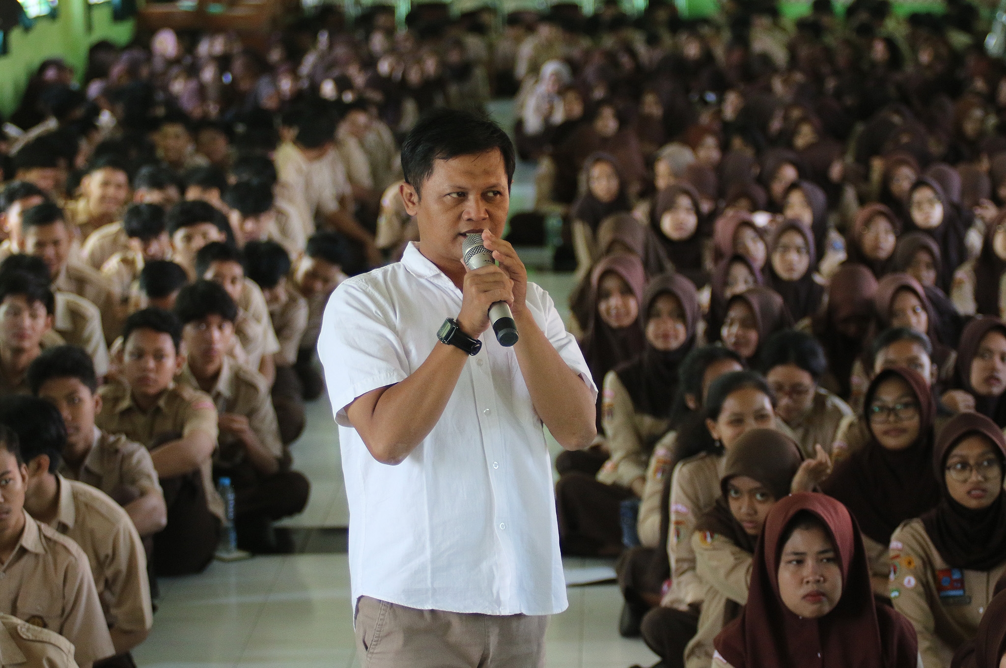 Pemimpin Redaksi Radar Solo Kabun Triyatno sampaikan sambutan.