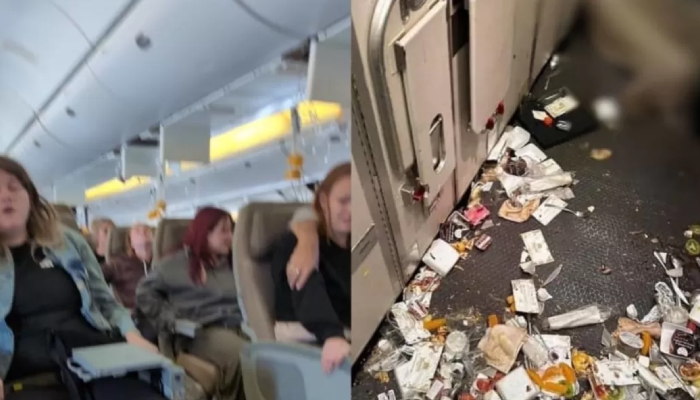 Kondisi pesawat Singapore Airlines yang alami turbulensi parah, akibatkan seorang penumpang tewas.