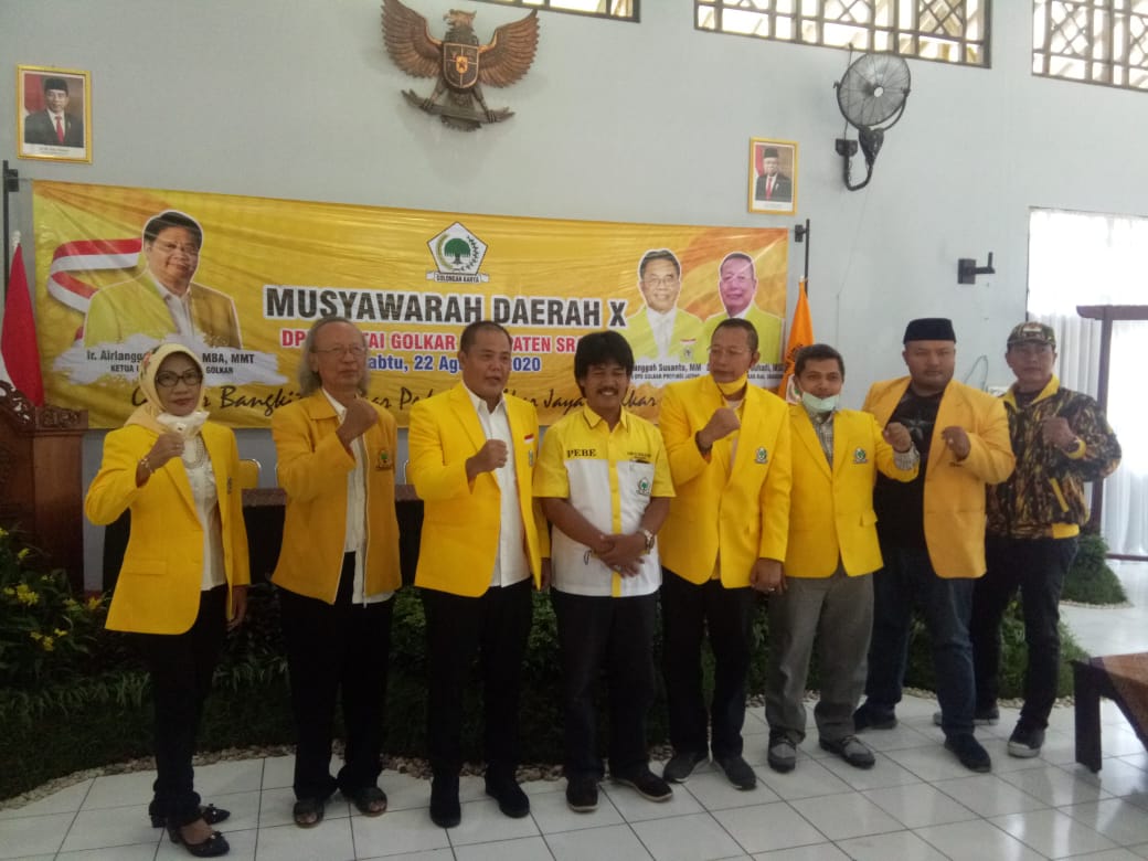 Pengurus DPD II Partai Golkar Sragen saat musyawarah daerah (musda), beberapa waktu lalu. (Ahmad Khairudin/Radar Solo)