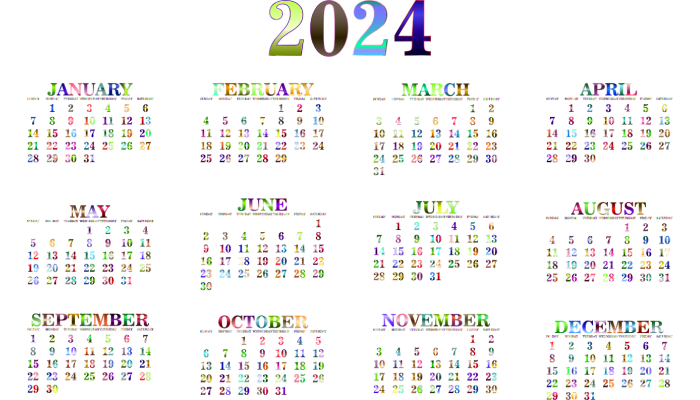 Kalender tahun 2024.