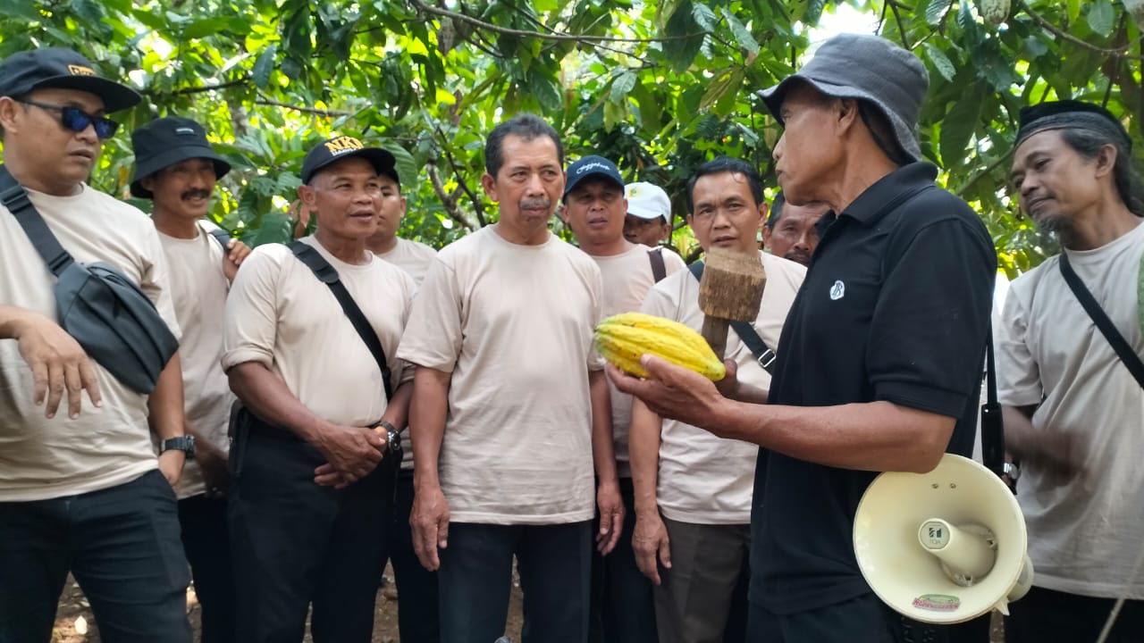 Petani kakao dari Desa Slogoretno, Jatipurno, Wonogiri menimba ilmu ke Desa Wisata Nglanggeran, Patuk, Gunungkidul, Sabtu (1/6/2024)