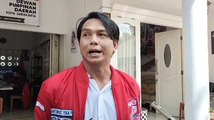 Ketua DPW PSI Jawa Tengah Antonius Yogo Prabowo ditemui di kantor DPD PSI Kota Solo, Selasa (4/6/2024).