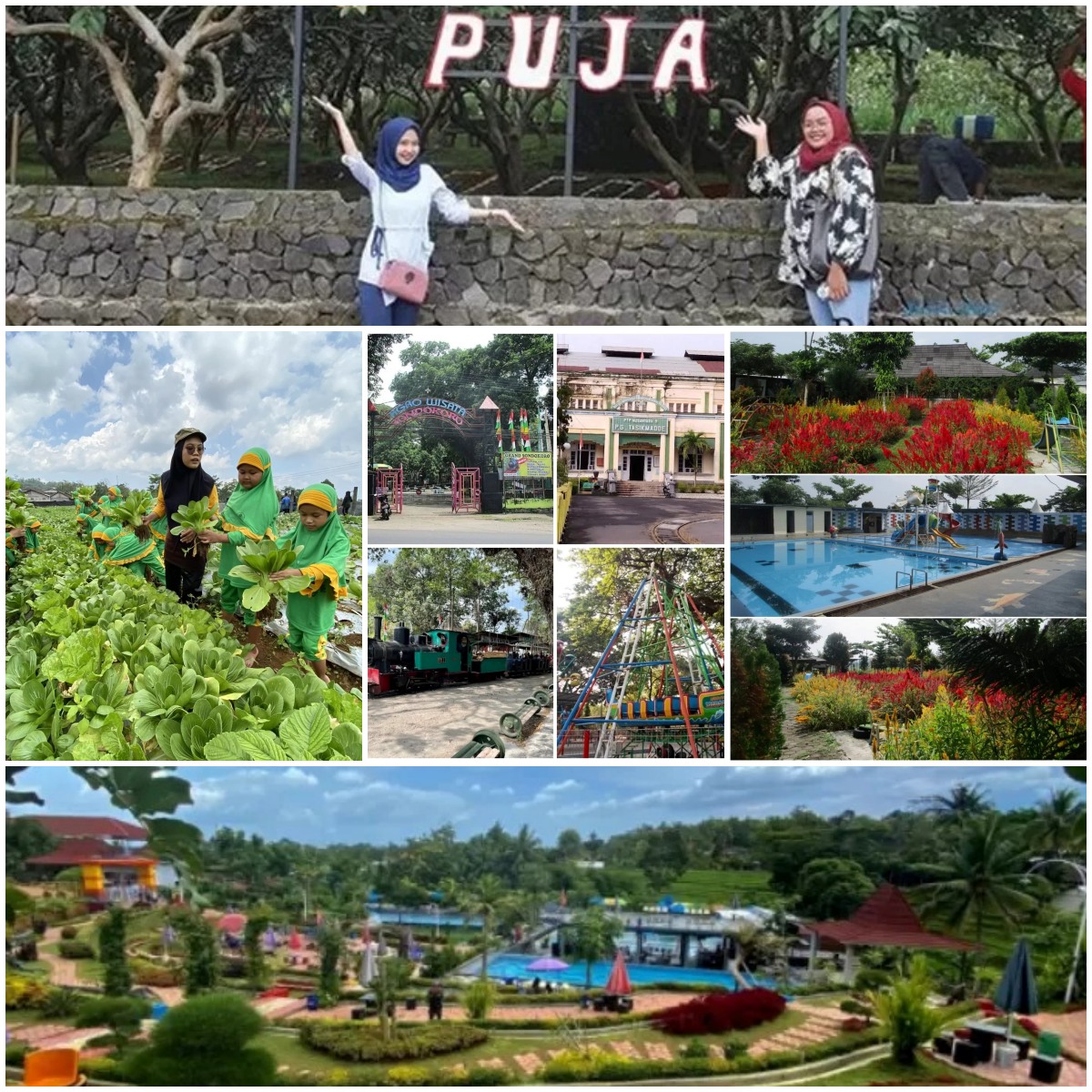 Kolase Foto Agrowisata di Karanganyar.