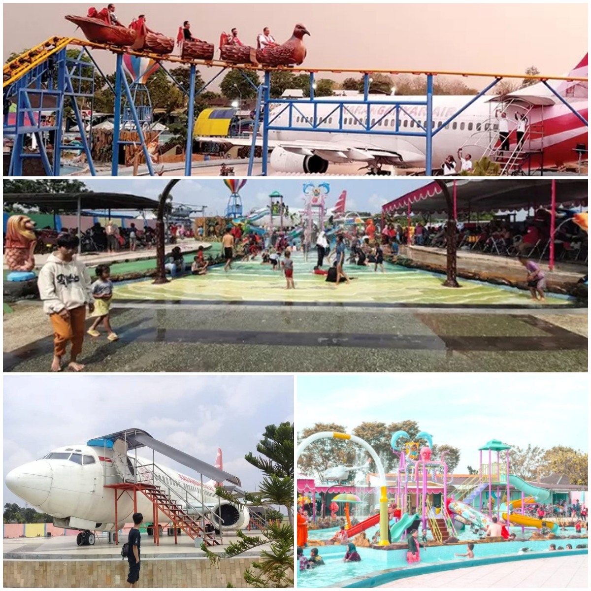 Kolase foto, suasana di Edupark Intanpari di Karanganyar.