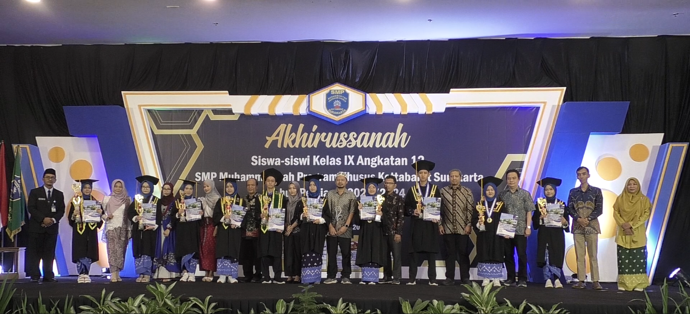SMP Muhammadiyah Program Khusus (PK) Kottabarat Surakarta gelar&nbsp;&nbsp;akhirussanah di&nbsp;di Ballroom Solo Paragon Hotel and Residences, Sabtu, (8/6).