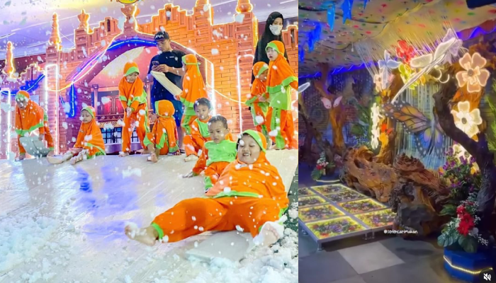 Wahana Snow world Park dan Nebulla Flutter di Ganesha Sendang Salju Jenawi, Karanganyar.