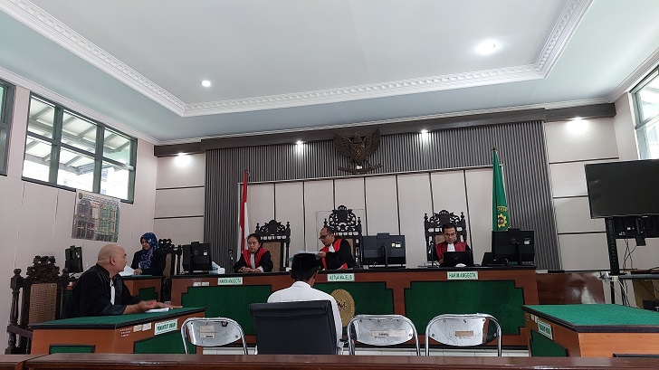 Ilustrasi sidangkasus jual-beli sertifikat tanah kas Desa Kunti di Pengadilan Negeri Boyolali akhir Januari 2024.