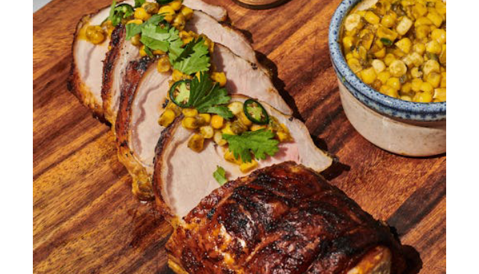 Olahan daging sapi dengan jagung.