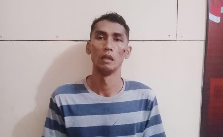 Wahyu alias Kenyung, pelaku hipnotis seorang lansia warga Plupuh, Sragen ditangkap. (Dokumentasi Polres Sragen)