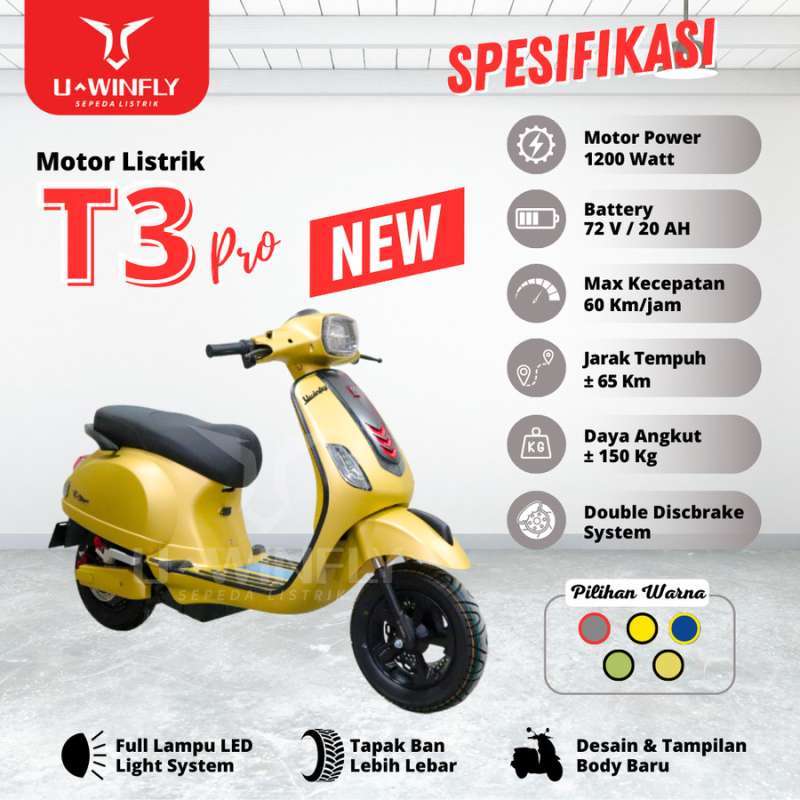 Jenis dan model motor listrik sangat beragam. Salah satunya motor listrik model vespa.