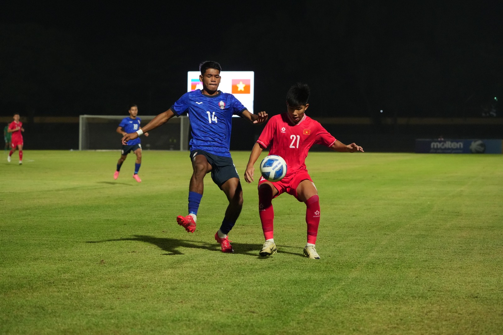 Laga Kamboja melawan Vietnam di Stadion Sriwedari (25/6/2024).