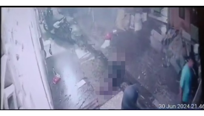 Potongan video kondisi korban (sensor) sesaat usai dibakar suaminya di Cipondoh, Kota Tangerang.