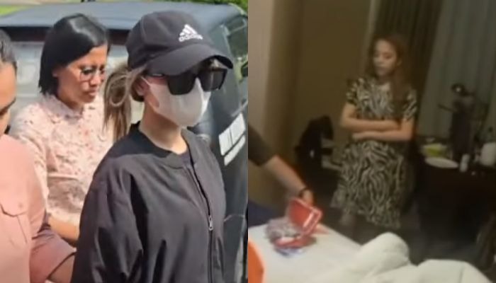 Selebgram Sri Antika Rusli saat ditangkap kasus narkoba.