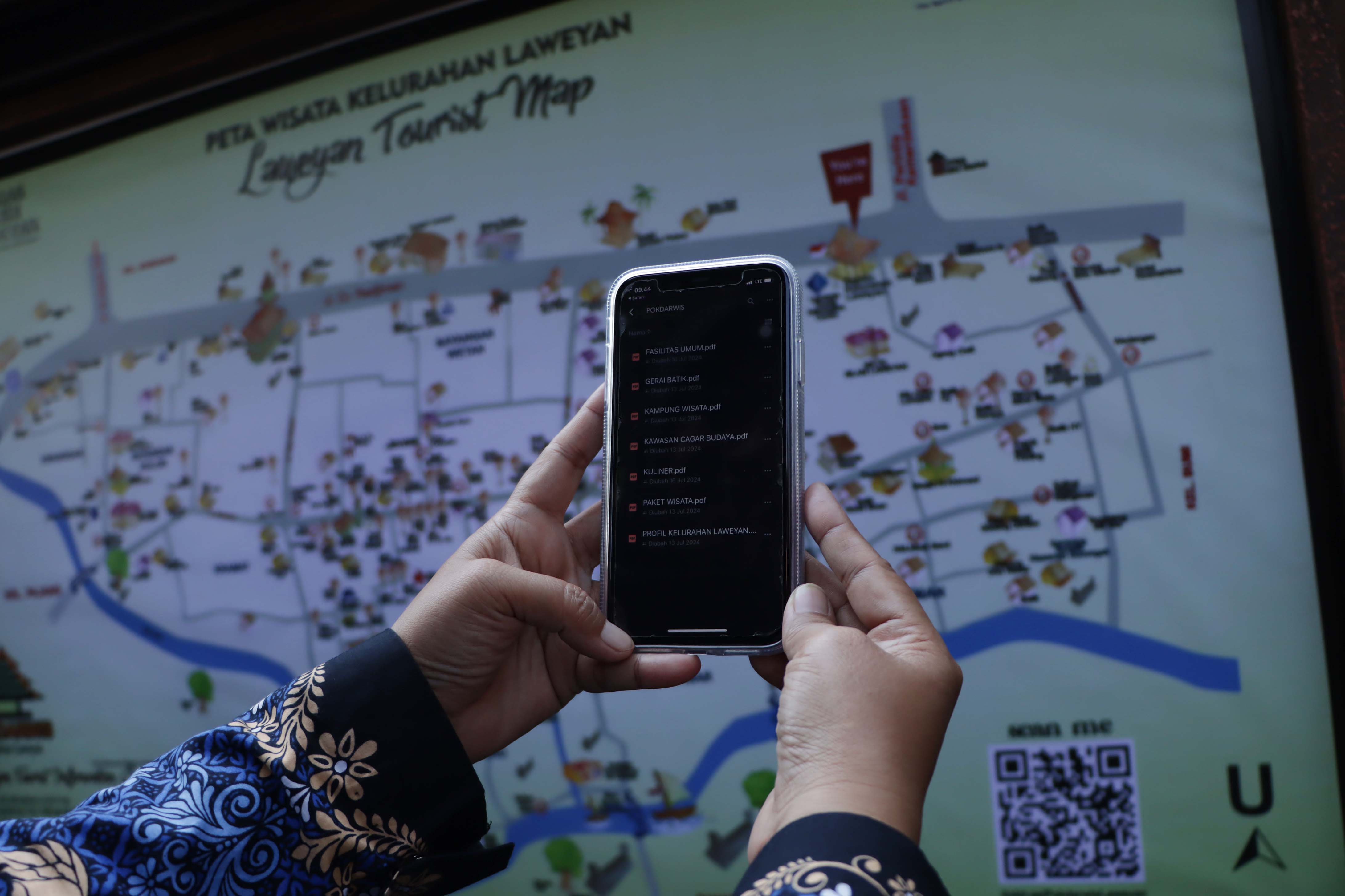Kampung Laweyan luncurkan inovasi peta wisata digital yang bisa diakses melalui smartphone.  &nbsp;