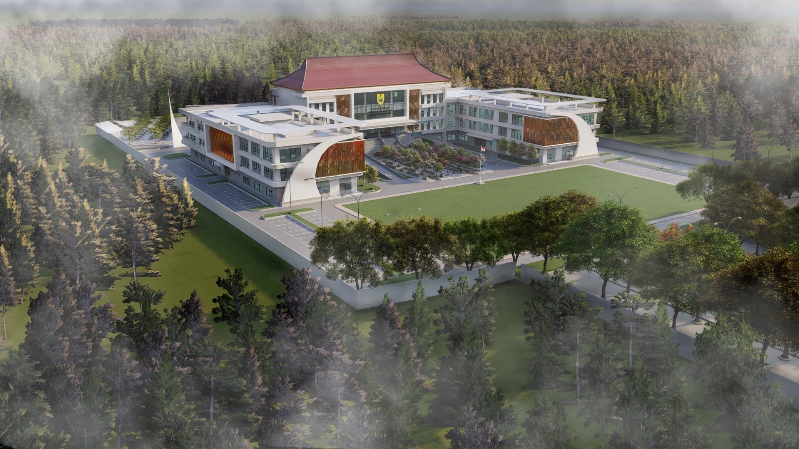Desain kantor pemda terpadu Sragen. (Ahmad Khairudin/Radar Solo)