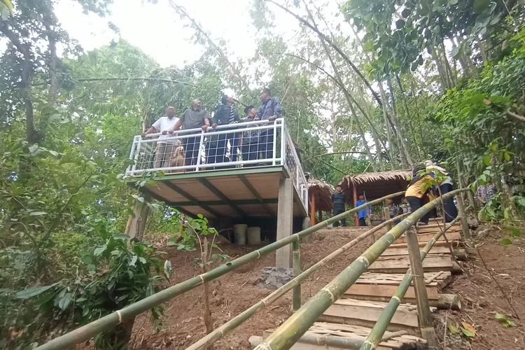 Gardu pandang menjadi salah satu fasilitas di mBerpadas Jungle Park di Desa Tunggulrejo, Kecamatan Jumantono.