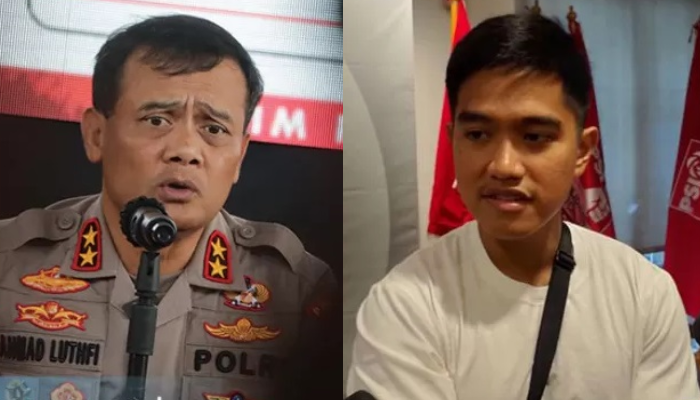 Kapolda Jawa Tengah Irjen Pol Ahmad Luthfi dan Ketua Umum PSI Kaesang Pangarep.