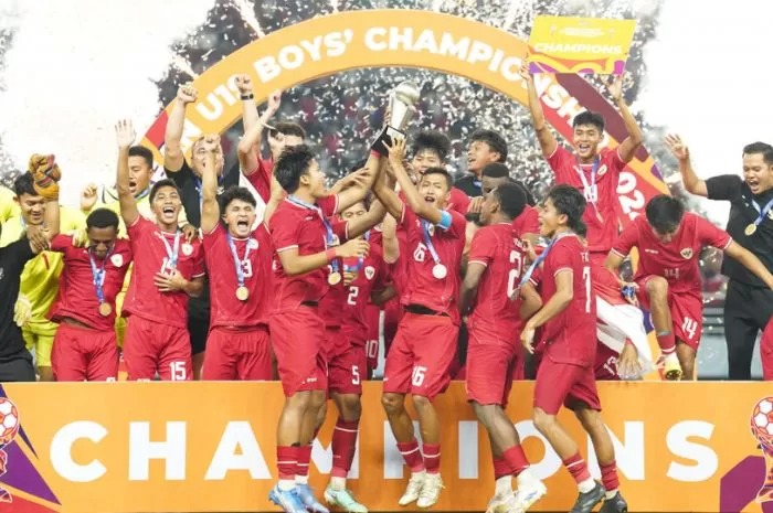 Timnas Indonesia U-19 ketika merayakan gelar juara Piala AFF U-19 2024.