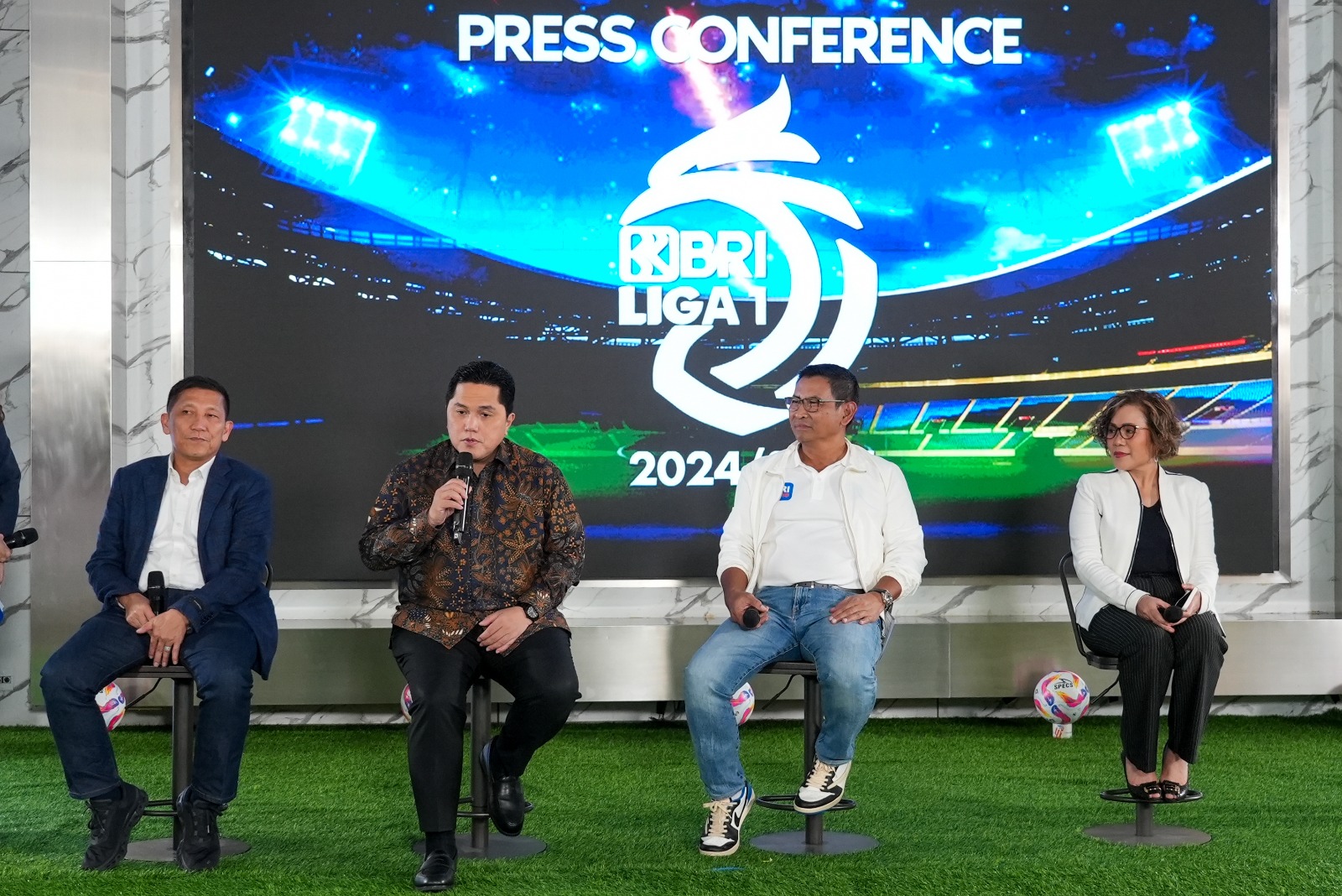 Ketum PSSI Erick Thohir mengapresiasi komitmen BRI yang menjadi sponsor BRI Liga 1 untuk tahun ke empat secara berturut turut.